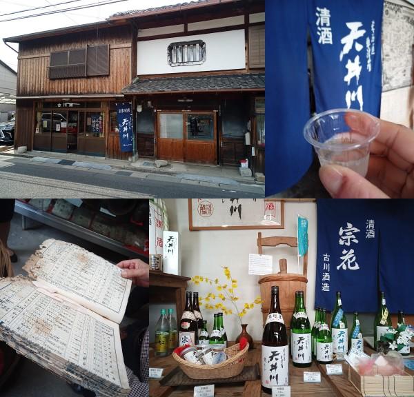 Set de 4 verres à Saké japonais, BLUE SHIKI
